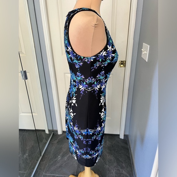 Vintage Cache Floral Bead Embellished Sheath Dress Back Zip - Picture 3 of 9